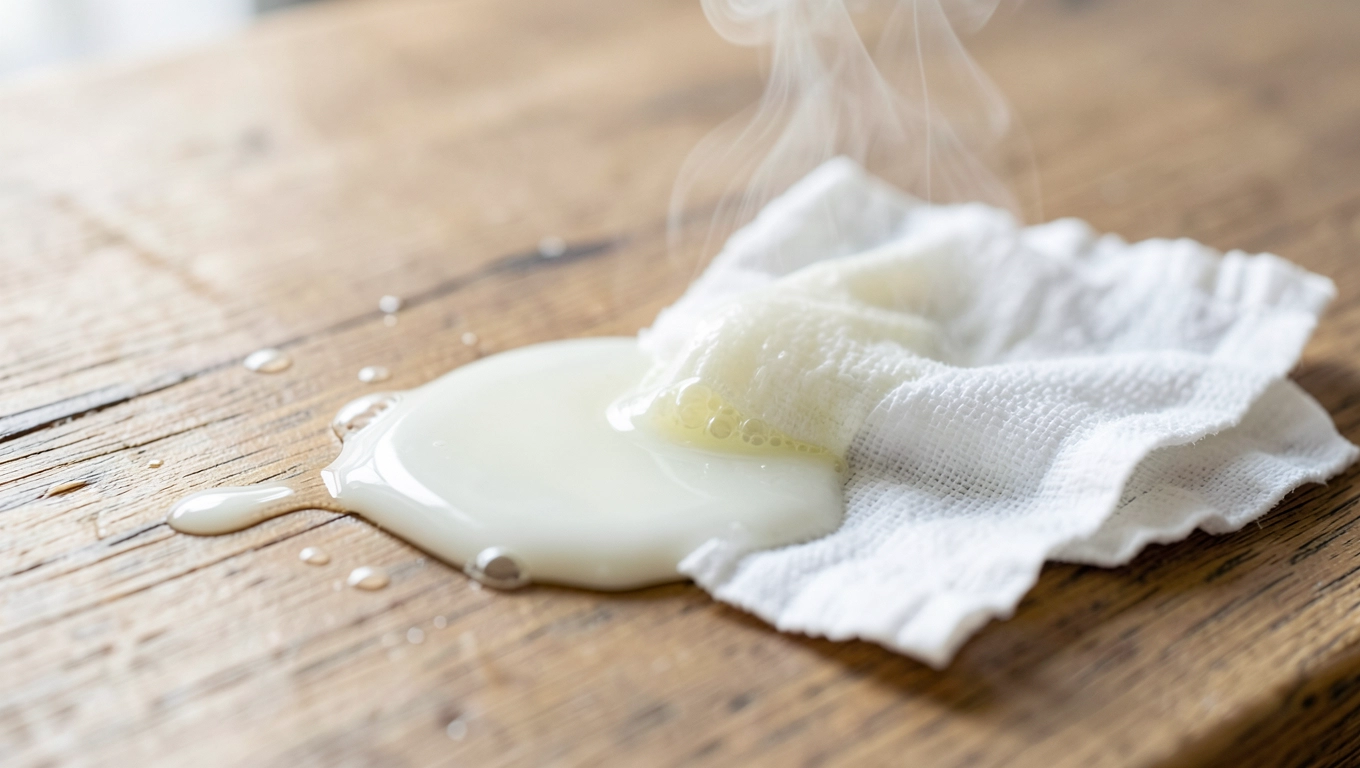 Rozpuszczanie kleju wodą i octem