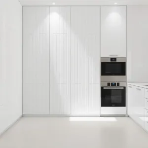 Białe lamele w kuchni