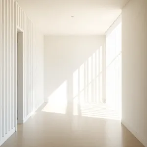 Białe lamele w przedpokoju