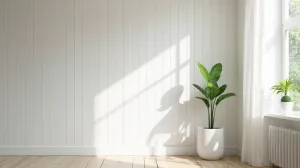 boazeria drewniana pomalowana na biało