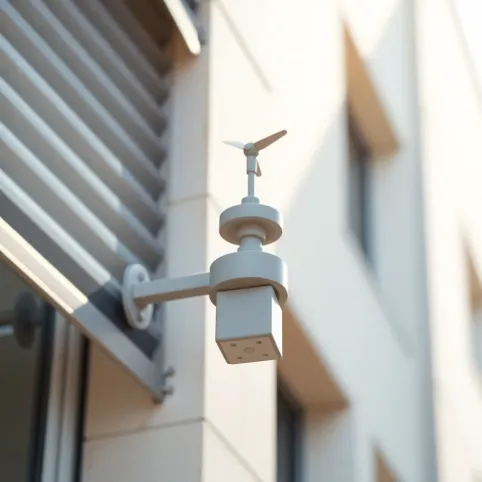 Czujnik wiatru do żaluzji fasadowych