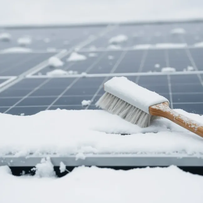 Czym czyścić panele fotowoltaiczne że śniegu