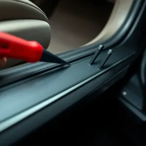 Demontaż listwy progowej Audi A6 C7