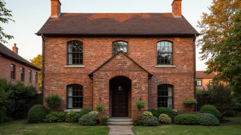 elewacja domu z cegły klinkierowej