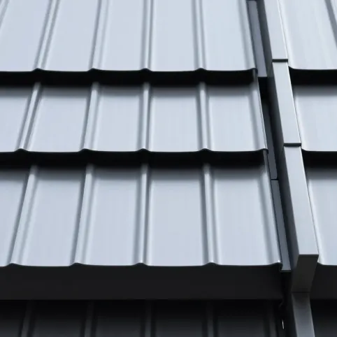 Elewacja z blachy na rąbek przekrój