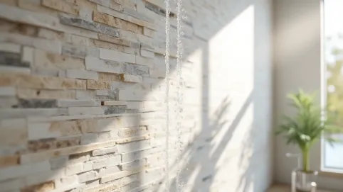 Fornir kamienny pod prysznic