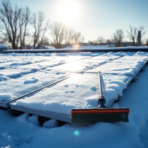 Jak pozbyc się śniegu z paneli