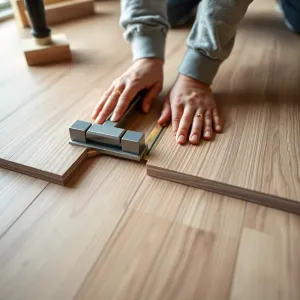 jak układać panele podłogowe v fugą