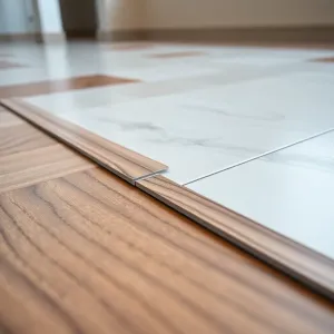 Jakie listwy do łączenia paneli z płytkami