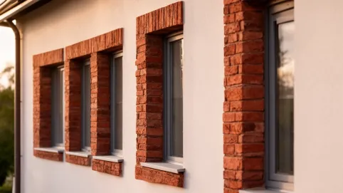 klinkier wokół okien