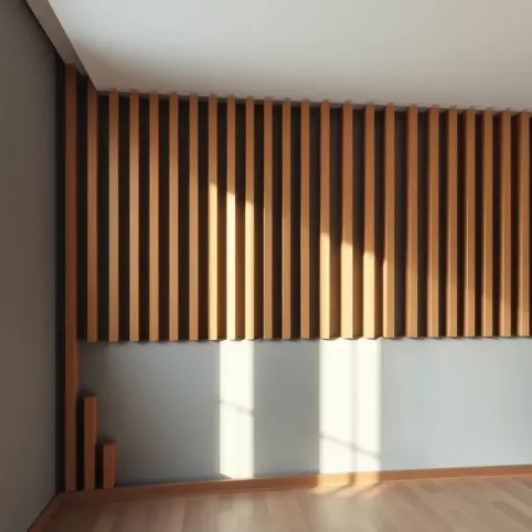 Lamele do połowy ściany