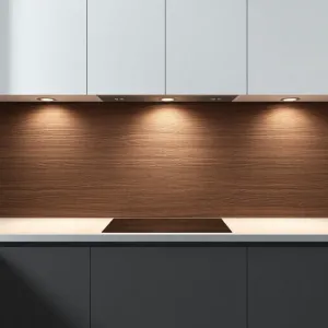 Lamele między szafkami w kuchni