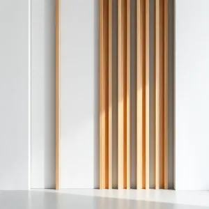 Lamele na białym filcu