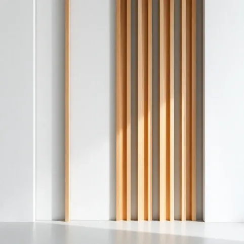 Lamele na białym filcu