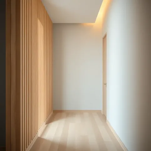 Lamele w przedpokoju