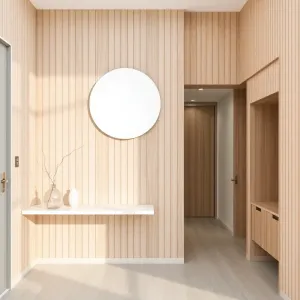 Lamele w przedpokoju aranżacje