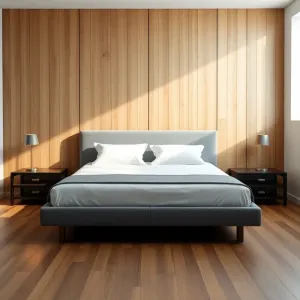 Lamele za łóżkiem w sypialni