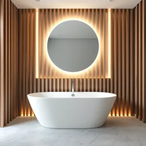 Łazienka z lamelami inspiracje