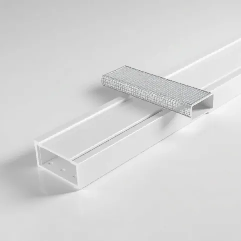 Listwa PCV startowa cokołowa z siatką regulowana