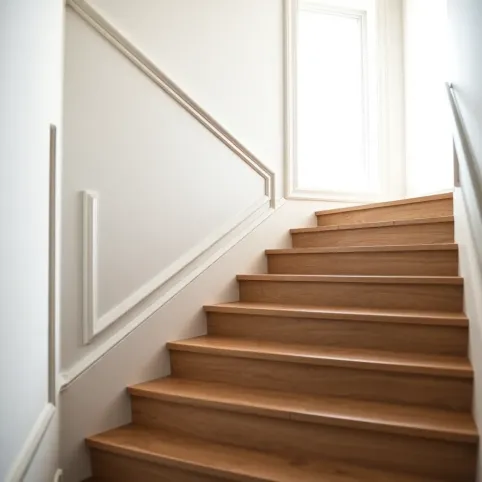 Listwy na ścianę przy schodach