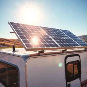 Montaż paneli fotowoltaicznych na przyczepie kempingowej