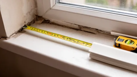 Montaż parapetu wewnętrznego PCV