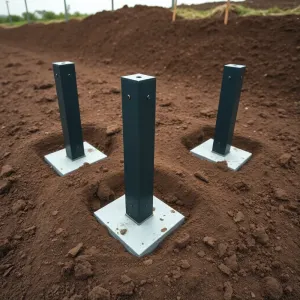 Montaż słupków ogrodzeniowych panelowych