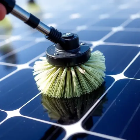 Obrotowa szczotka do mycia paneli fotowoltaicznych