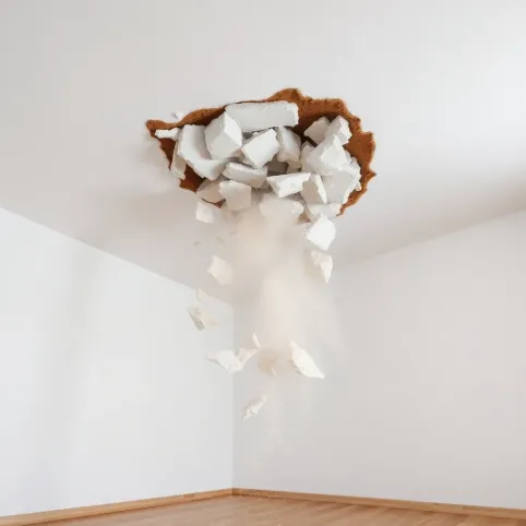 Odpadający tynk z sufitu przyczyny