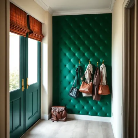 Panel tapicerowany z wieszakami do przedpokoju