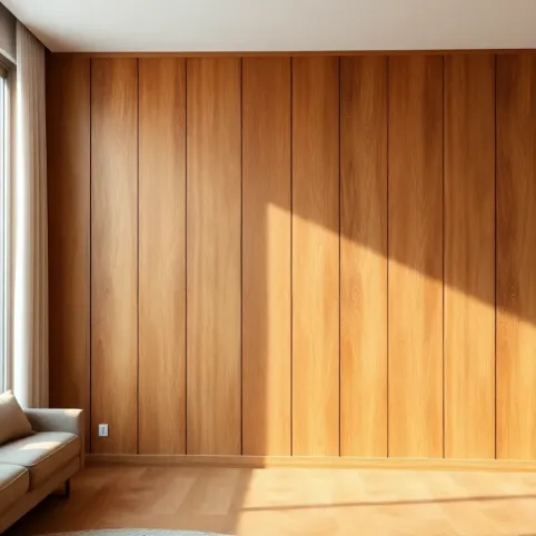 Panele drewniane na ścianę w salonie