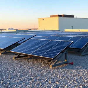 Panele fotowoltaiczne montaż na dachu płaskim