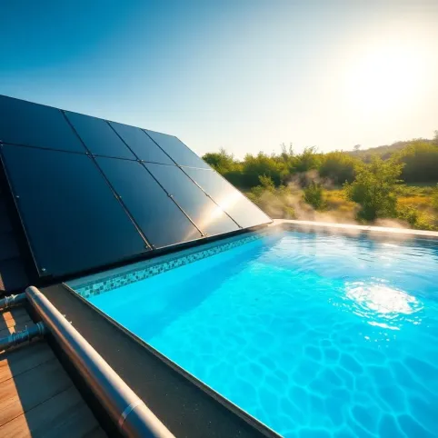 panele słoneczne do grzania wody w basenie