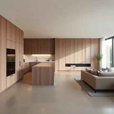 Panele w kuchni i salonie