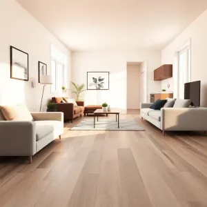 Panele winylowe do salonu z aneksem