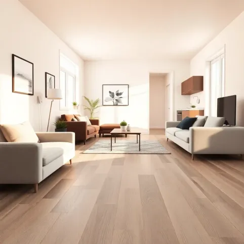 Panele winylowe do salonu z aneksem