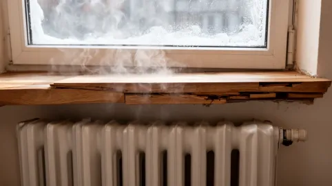 Parapet nad grzejnikiem