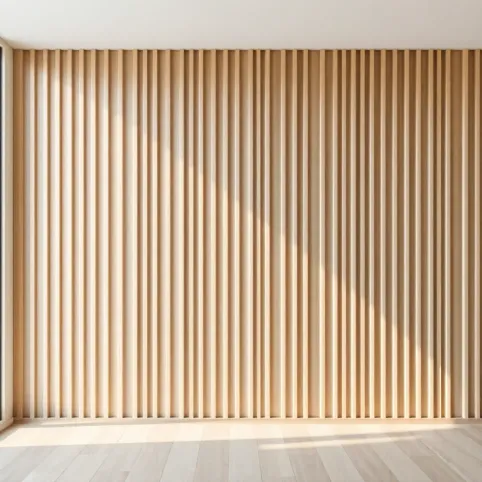 Pionowe listwy na ścianie