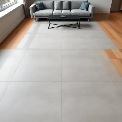 Połączenie płytek z panelami w salonie