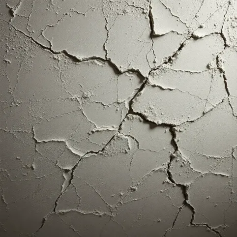 Popękany tynk na stropie teriva