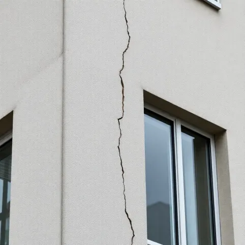 Rysy skurczowe na elewacji
