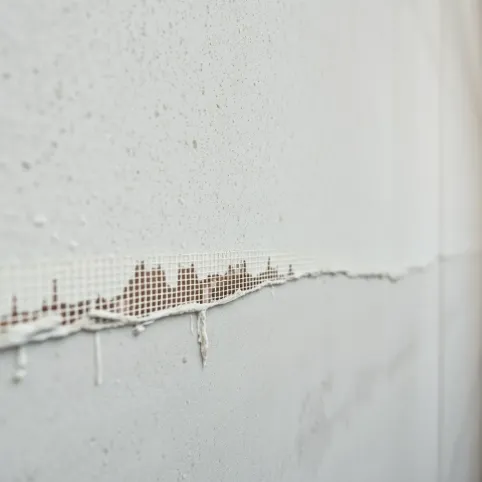 Siatka i klej zamiast tynku