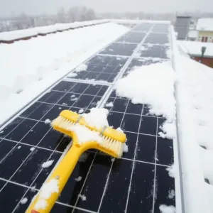 Szczotka do odśnieżania paneli fotowoltaicznych