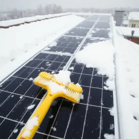 Szczotka do odśnieżania paneli fotowoltaicznych