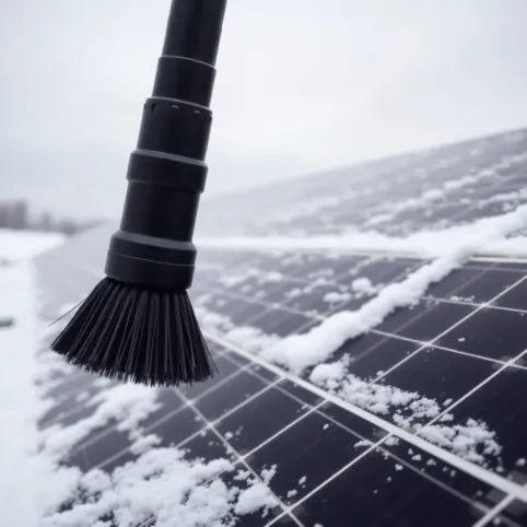 Szczotka teleskopowa do odśnieżania paneli fotowoltaicznych