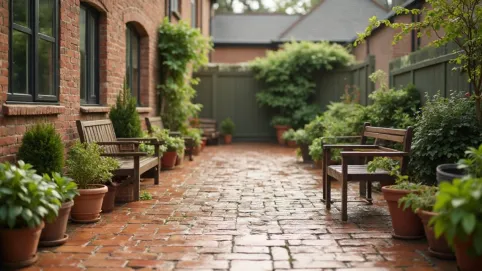 Taras z cegły klinkierowej