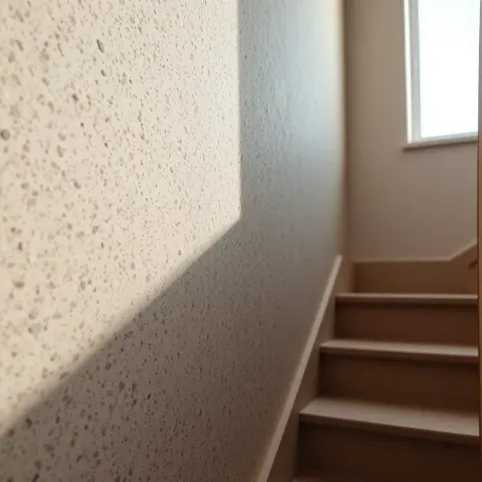 Tynk mozaikowy na klatce schodowej