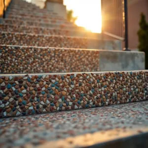 Tynk mozaikowy na schody zewnętrzne