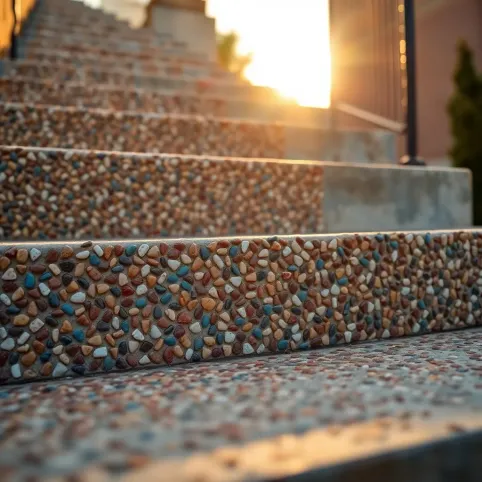 Tynk mozaikowy na schody zewnętrzne