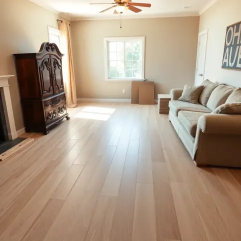 Układanie paneli w pokoju z meblami